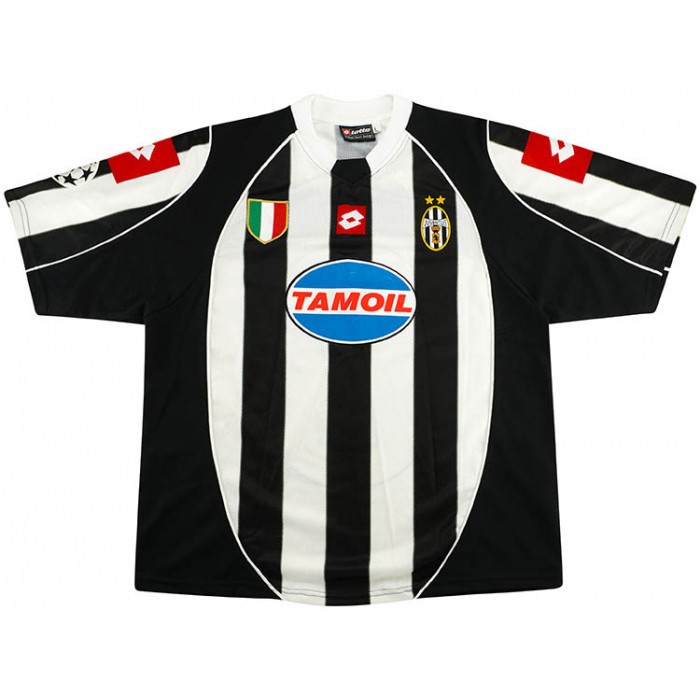 Camiseta Juventus Primera equipación Retro 2002 2003 Negro Blanco